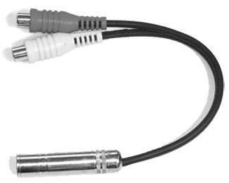 Link Audio 1/4-inch-F to 2x RCA-F Y-Cable